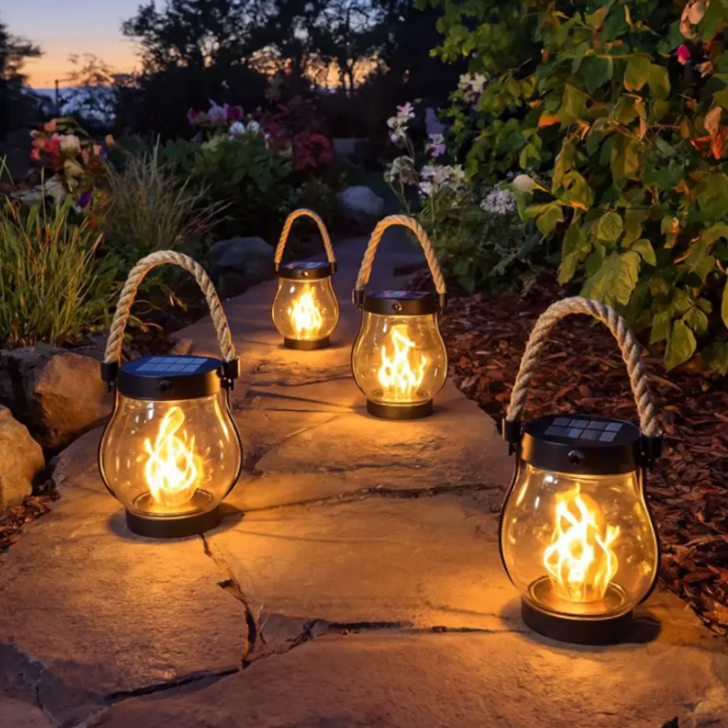 Rechargeable Halloween Outdoor Lantern with Automatic Night Sensor
