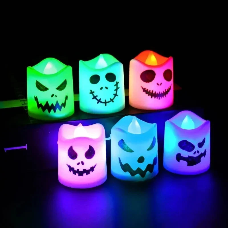 Halloween LED Candles, Color-Changing Lights, Night Set