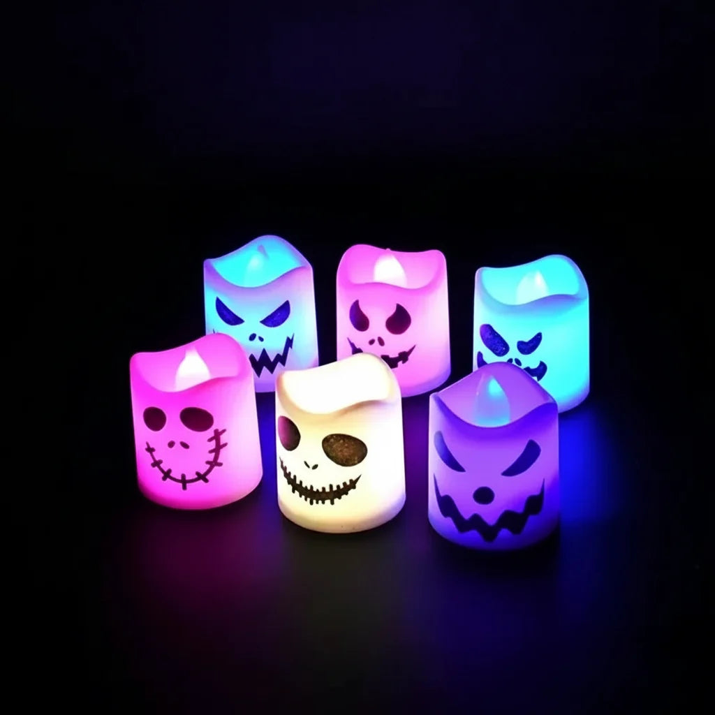 Halloween LED Candles, Color-Changing Lights, Night Set