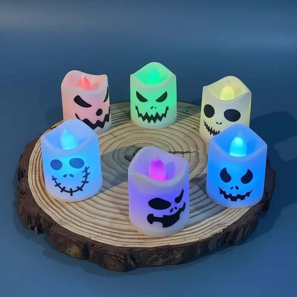 Halloween LED Candles, Color-Changing Lights, Night Set