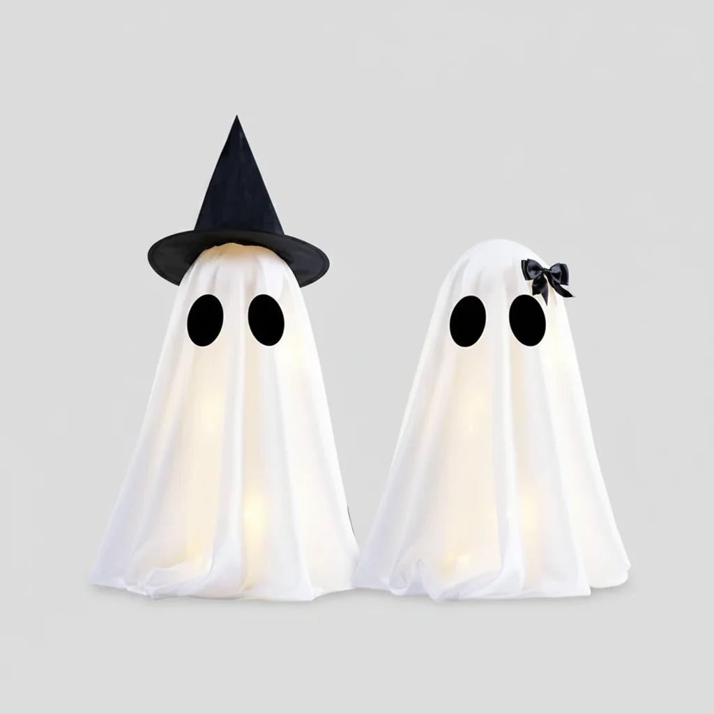 DIY Luminous Ghosts Halloween Indoor Decoration Illuminated Duo Night