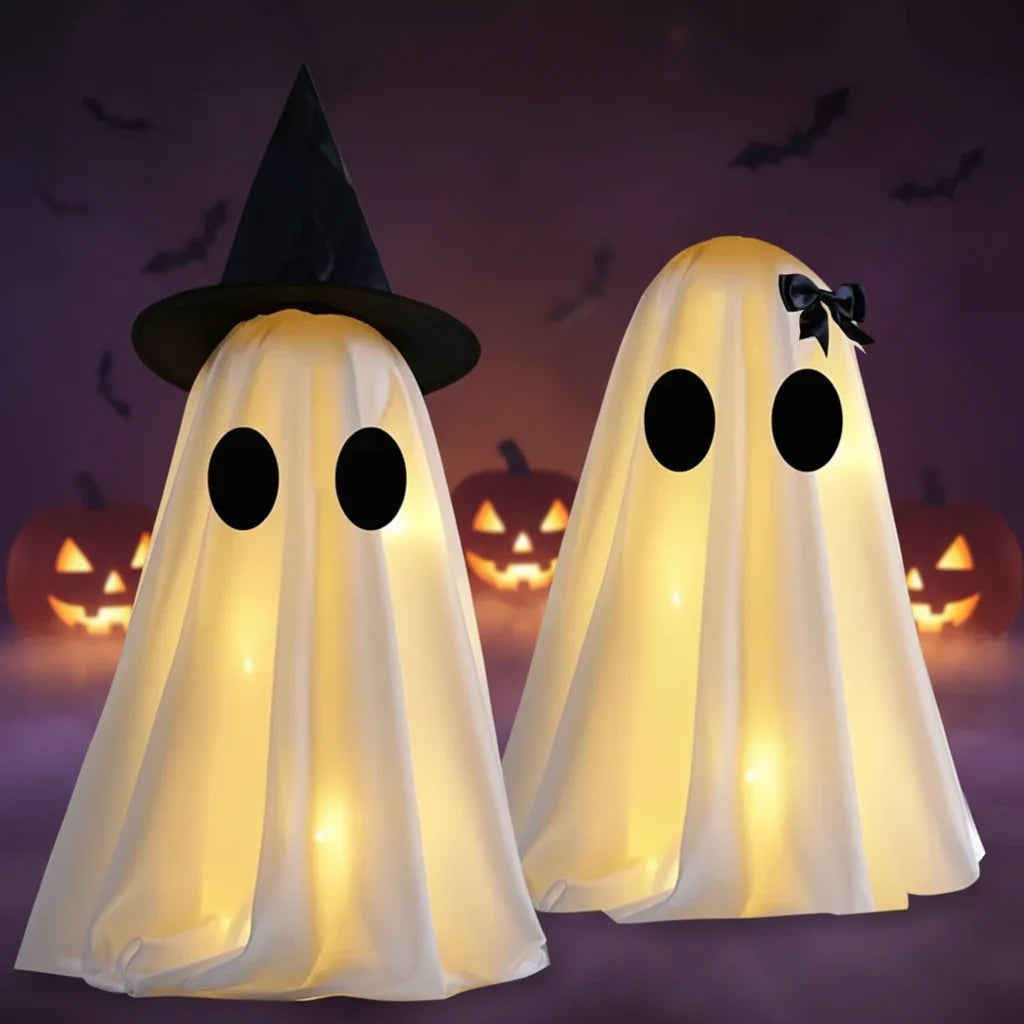 DIY Luminous Ghosts Halloween Indoor Decoration Illuminated Duo Night