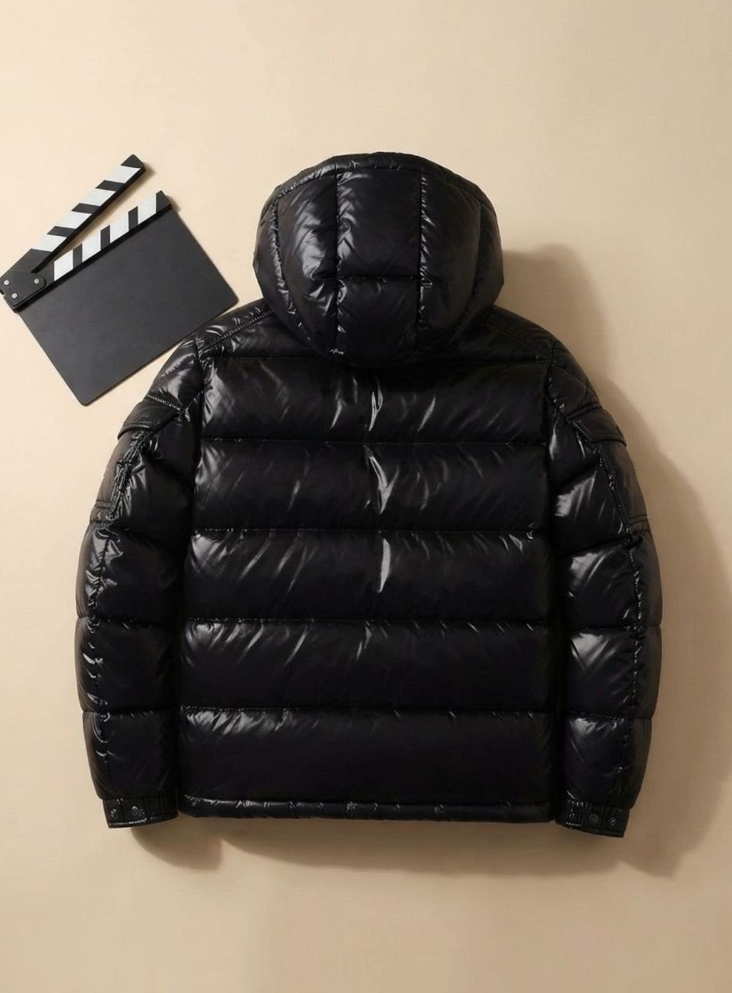 Men's Quilted Puffer Jacket, Everyday Outdoor, Duck Down, Windproof, Shiny