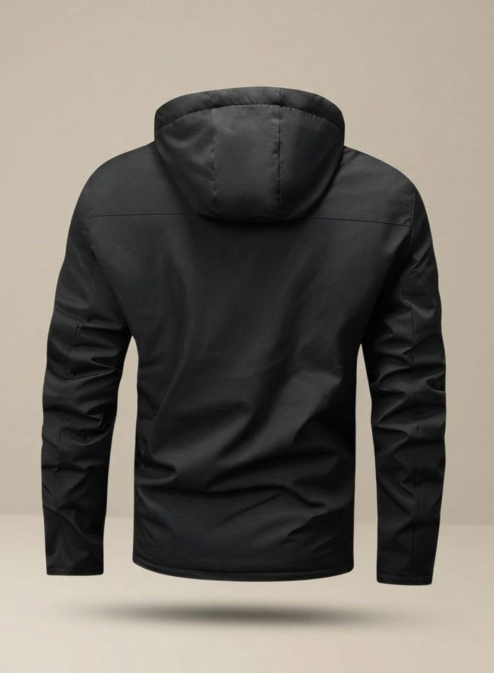 Men's Lined Hooded Jacket, Everyday Outdoor, Water-Repellent, Multiple Pockets