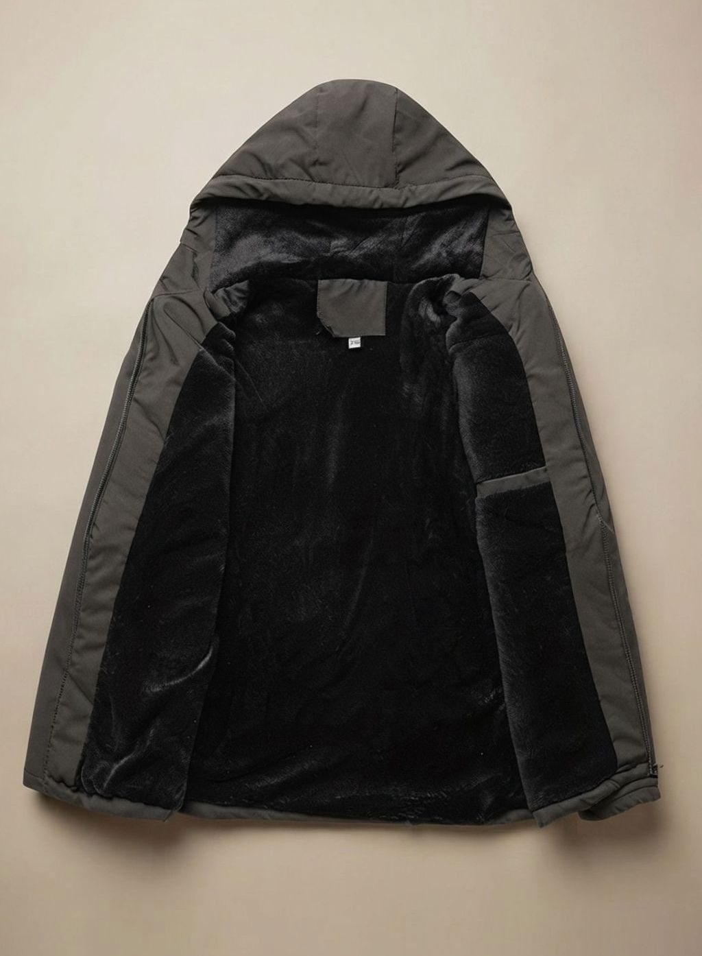Men's Lined Hooded Jacket, Everyday Outdoor, Water-Repellent, Multiple Pockets