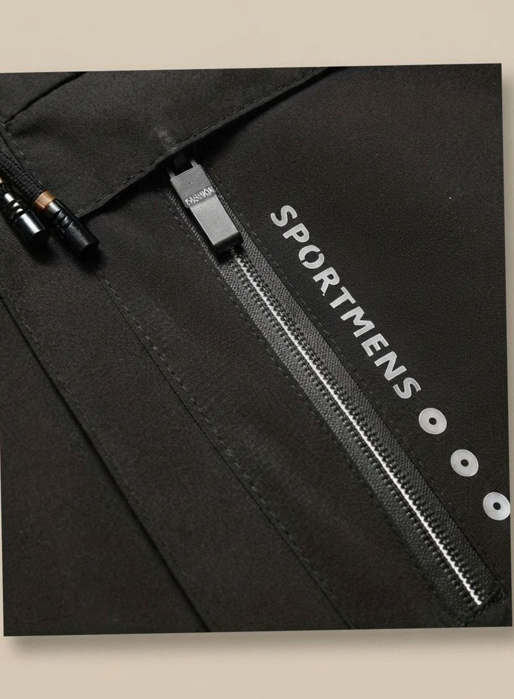Men's Lined Hooded Jacket, Everyday Outdoor, Water-Repellent, Multiple Pockets