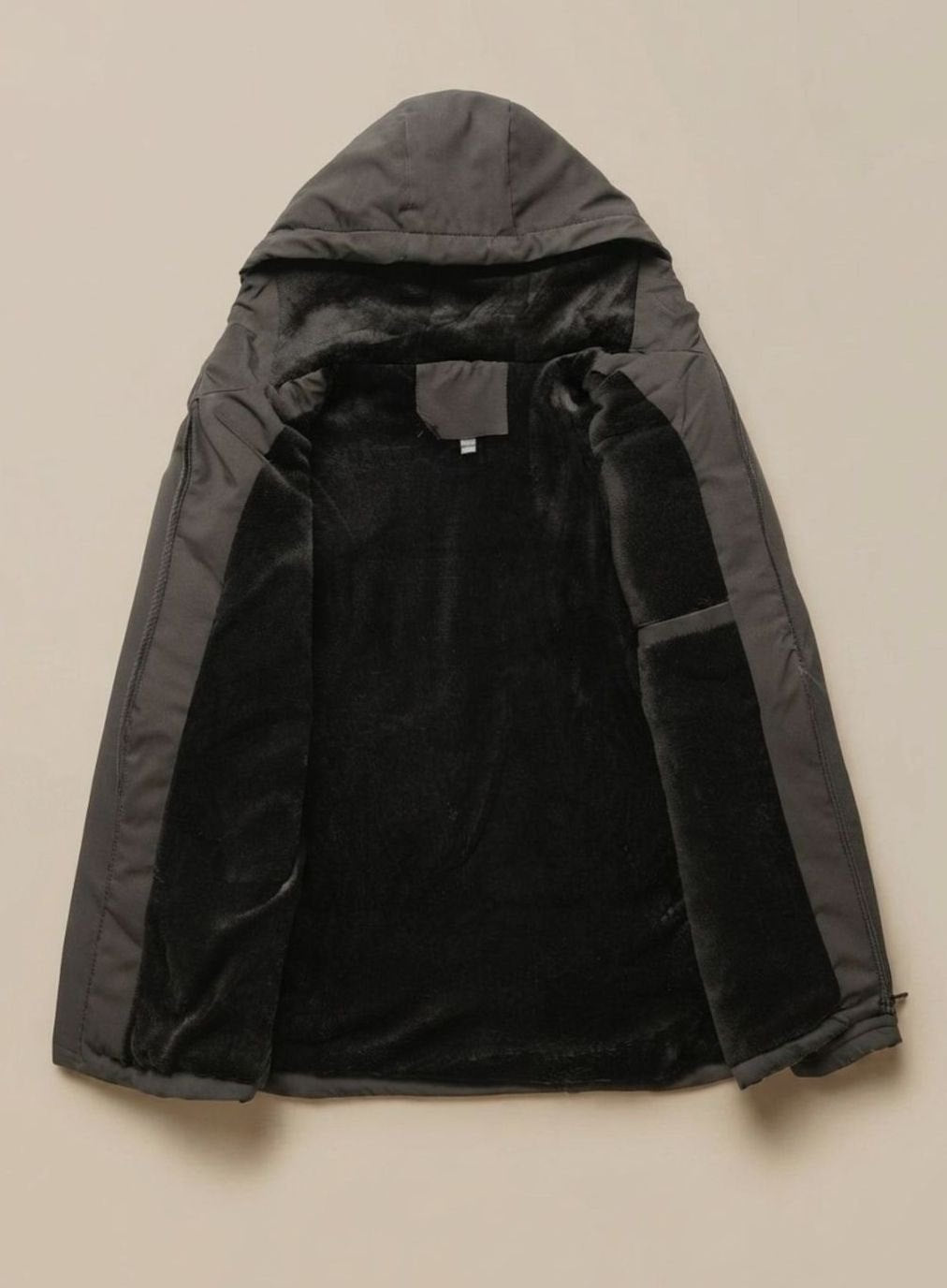 Men's Lined Hooded Jacket, Everyday Outdoor, Water-Repellent, Multiple Pockets