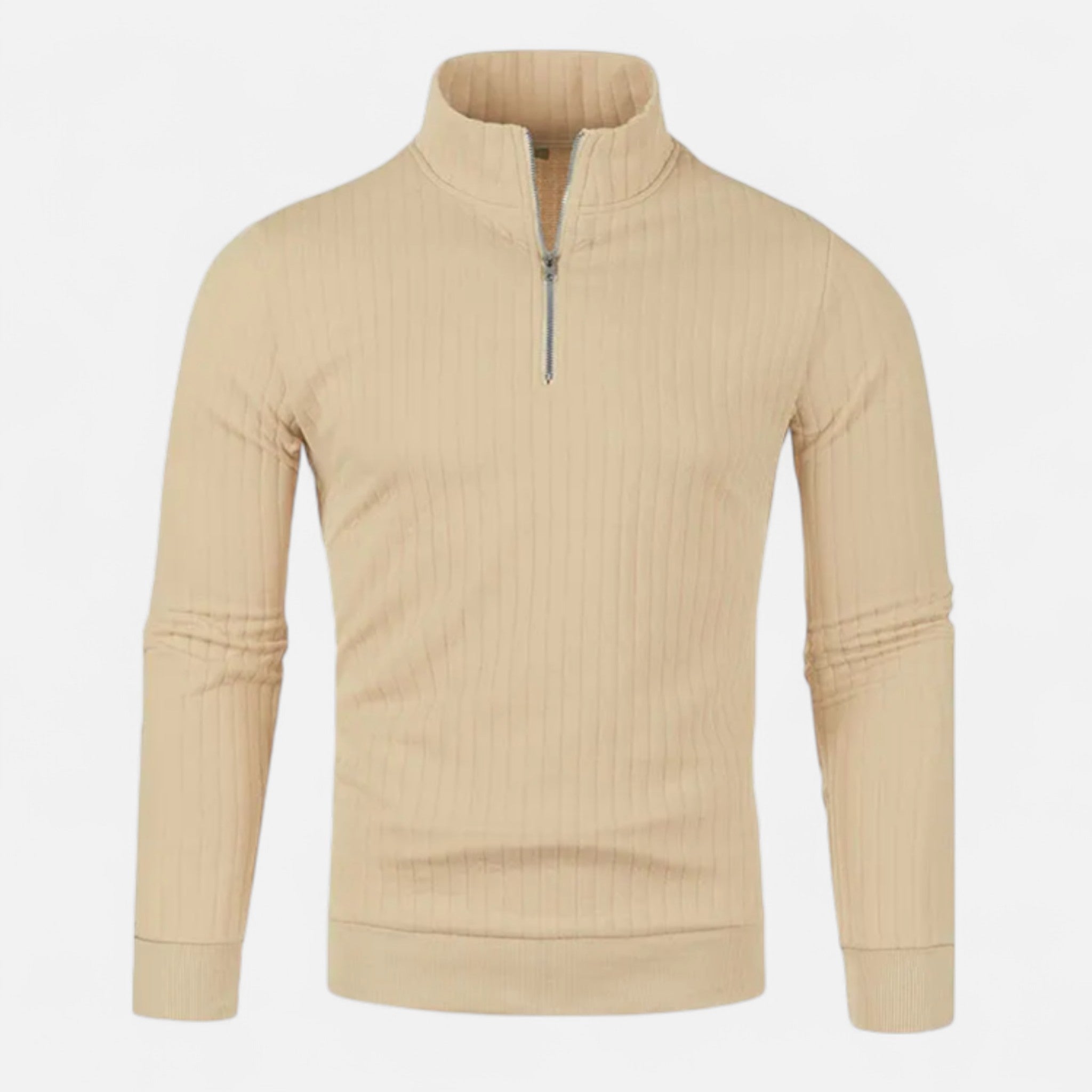 Velclairemode.com | Men's Half-Zip Sweater – Elegant Knit, Controlled Casual Style