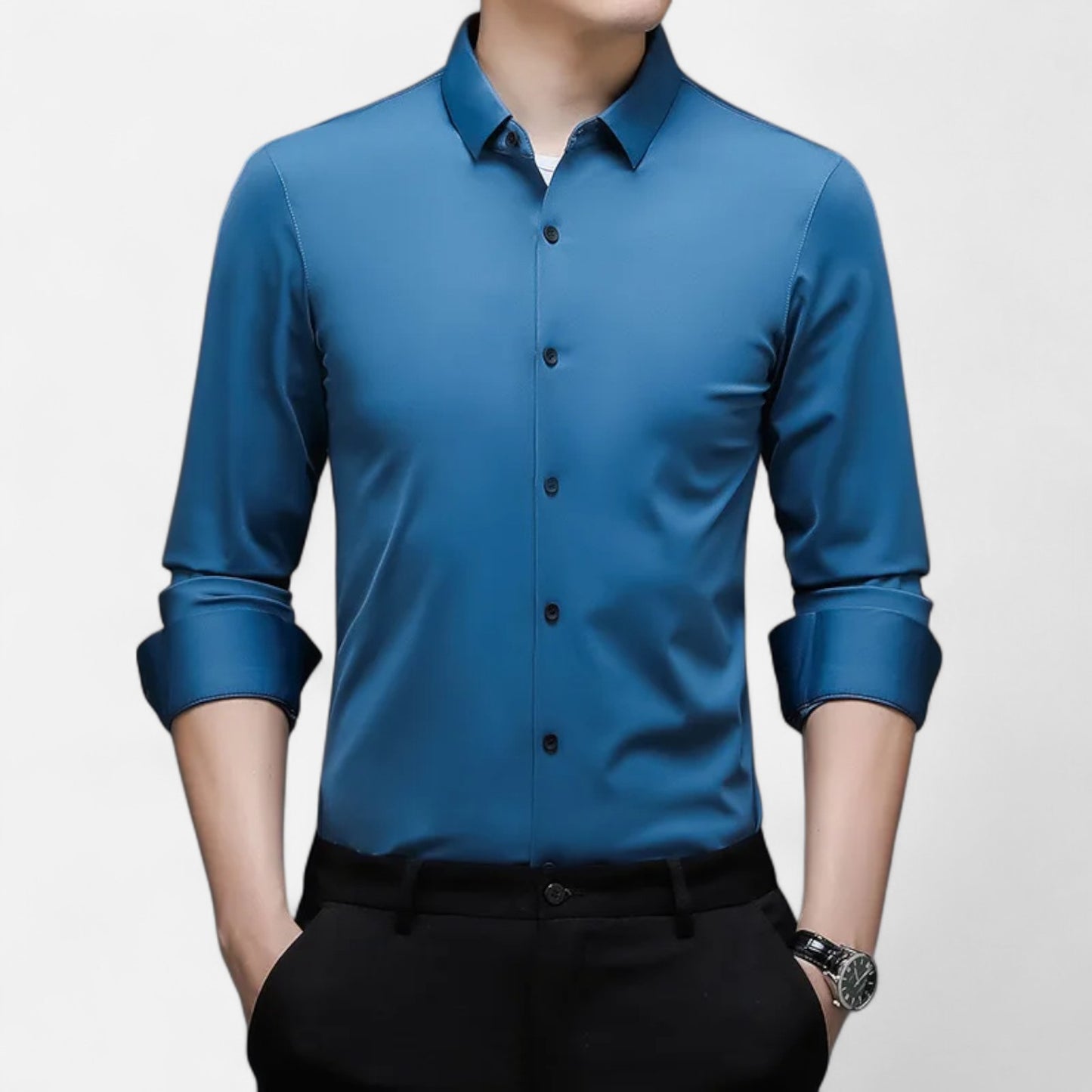 Velclairemode | Chemise Homme Manches Longues – Élégance Classique, Polyvalence Intemporelle