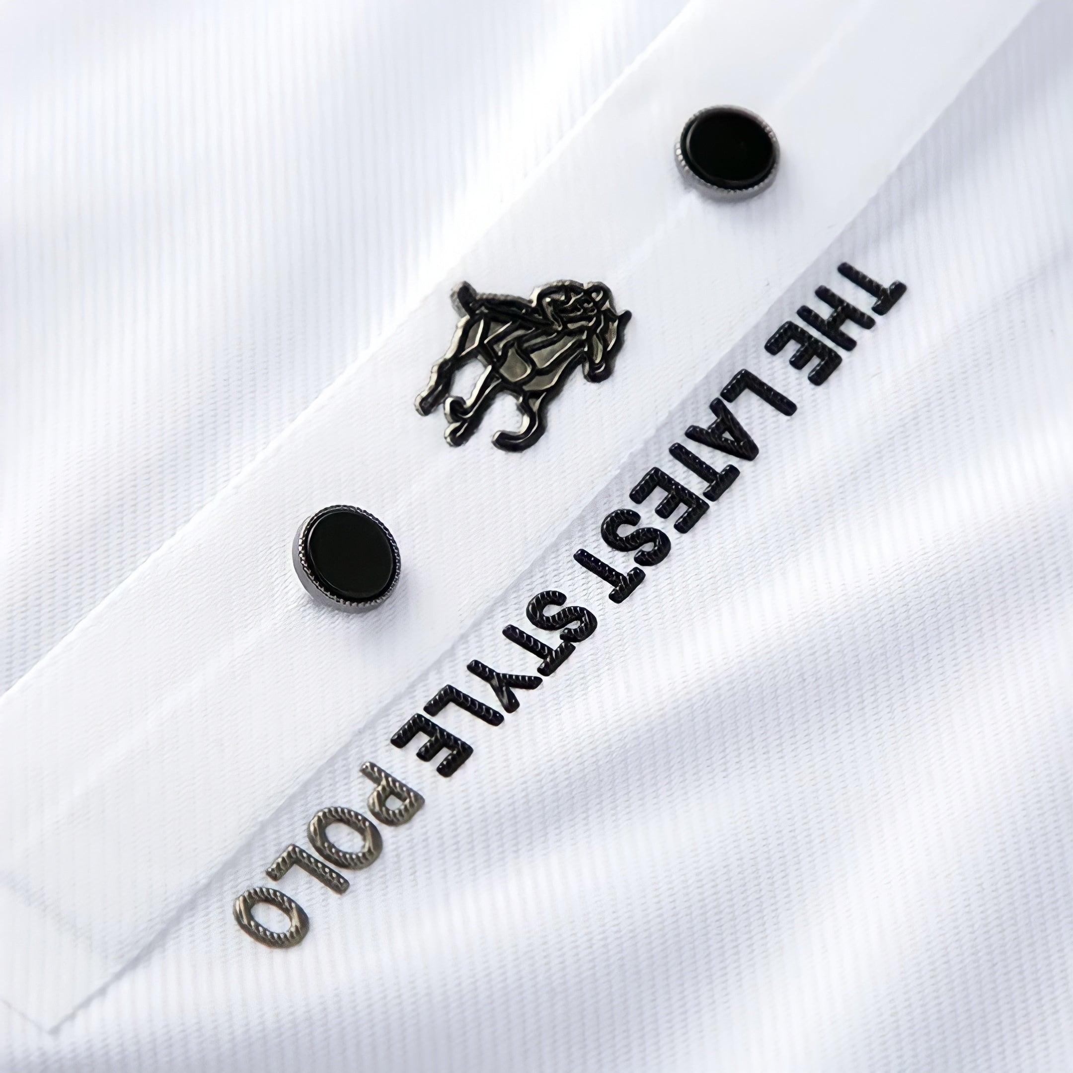 Polo de algodão para homens sem necessidade de passar — diário — escritório