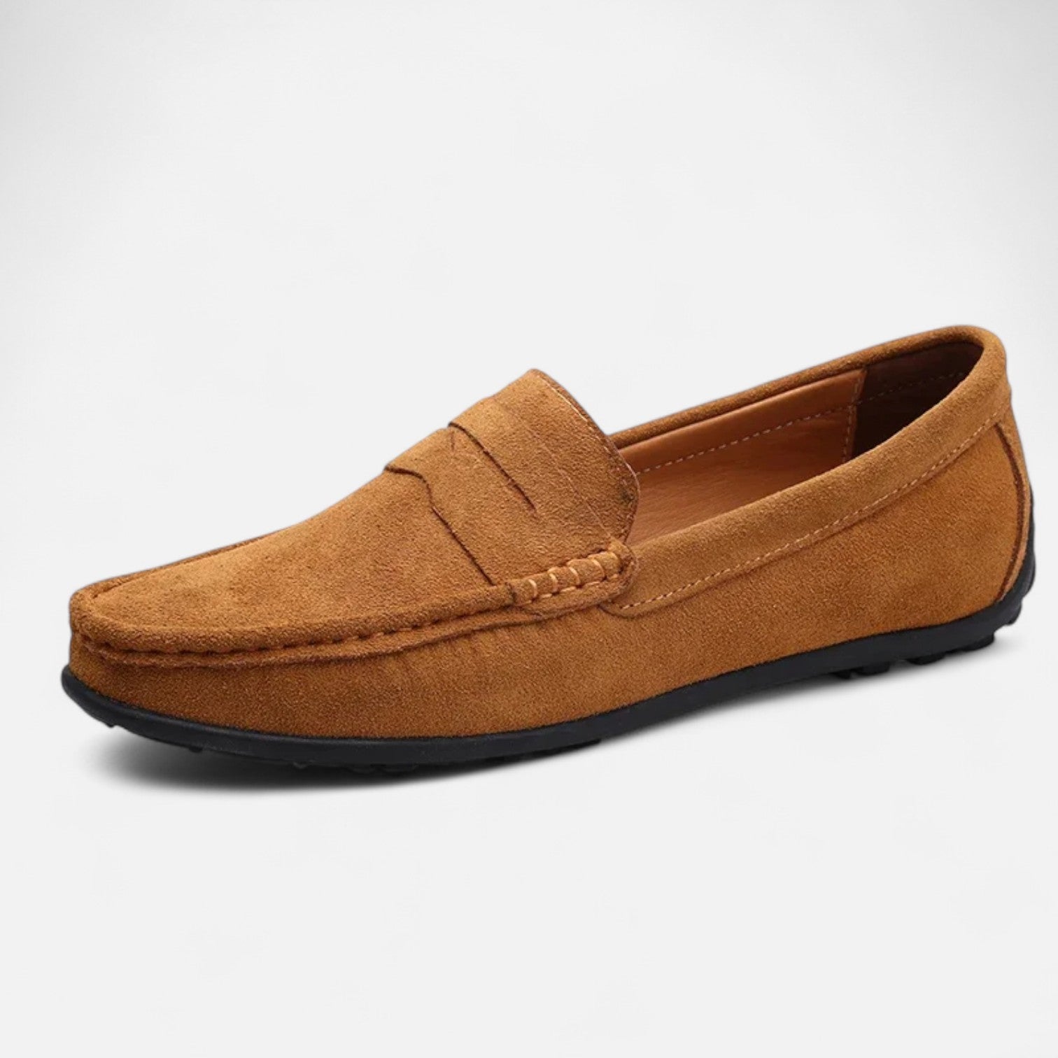Velclairemode| Men's Luxury Suede Loafers - Handmade, Elegant Slip-On Style