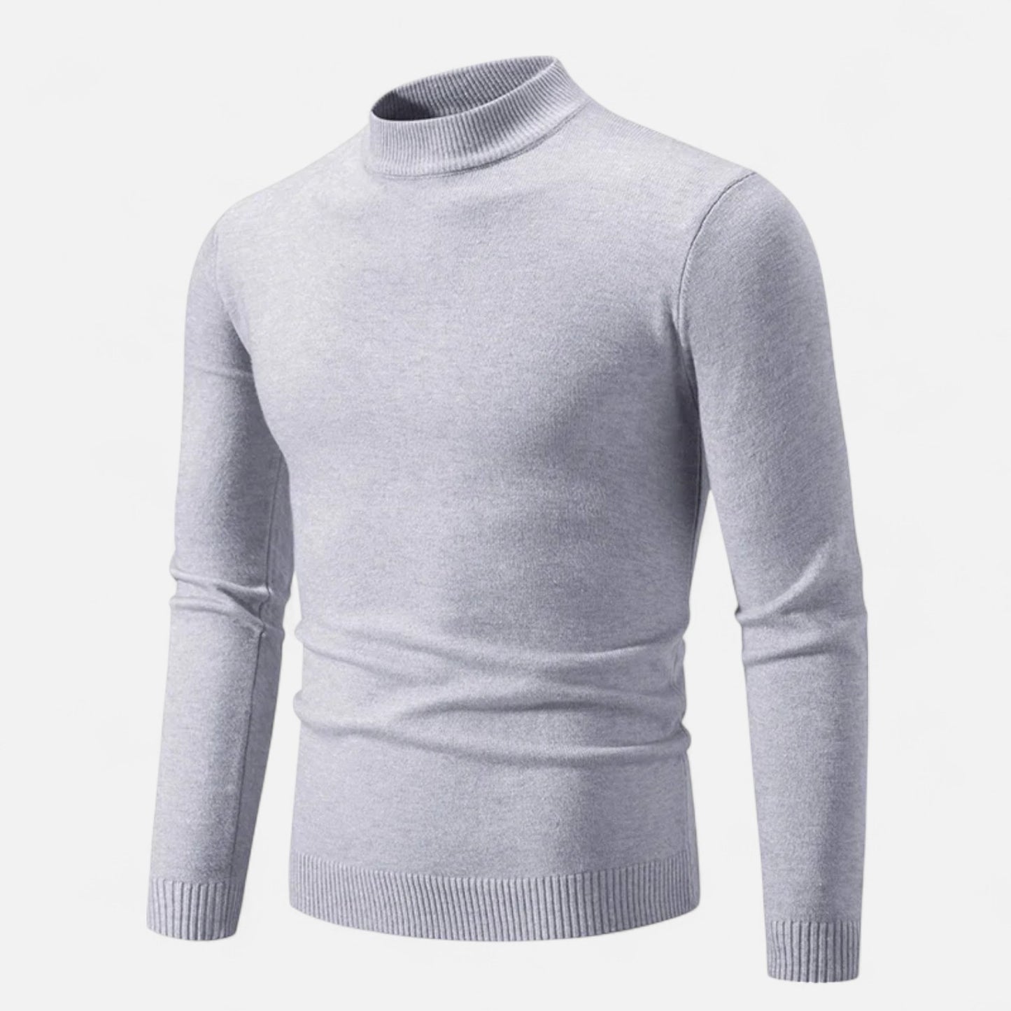 Velclairemode | Pull Homme à Col Semi-Montant – Maille Oversize, Col Élastiqué, Chaleur et Confort Décontracté