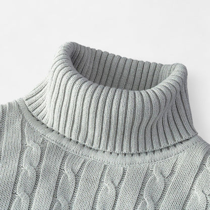 Velclairemode | Pull Col Roulé Homme Décontracté – Maille Laine Tricotée, Chaleur et Confort Assurés