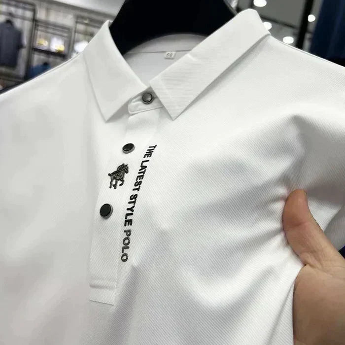 Herrepolo i bomuld uden strygning — til hverdag — til kontoret