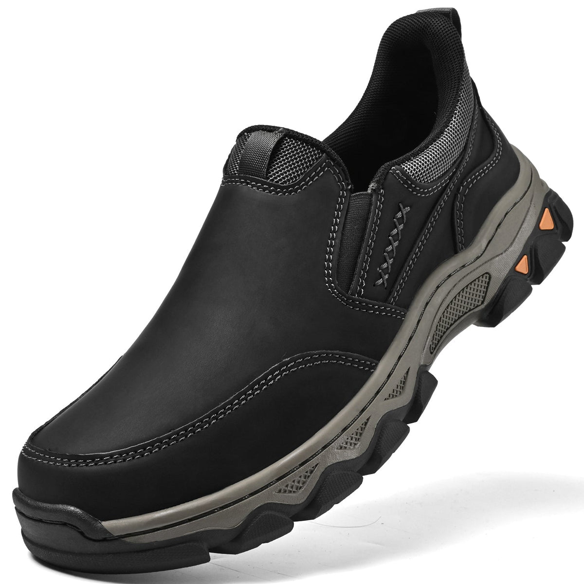 Scarpe da uomo in pelle senza lacci, da ufficio, fodera traspirante, suola antiscivolo