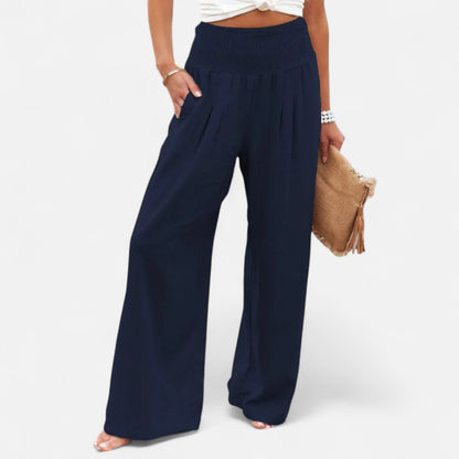 Velclairemode | Pantalon Femme Décontracté à Cordon – Taille Mi-Haute, Finition Usée Stylisée