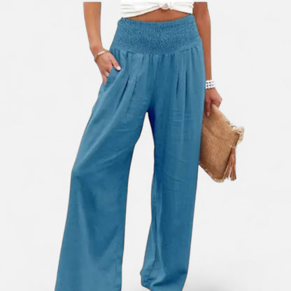 Velclairemode | Pantalon Femme Décontracté à Cordon – Taille Mi-Haute, Finition Usée Stylisée