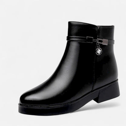 Velclairemode.com | Bottes d’Hiver Femme en Cuir Véritable – Chaleur Élégante, Allure Intemporelle