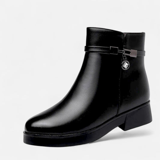 Velclairemode.com | Bottes d’Hiver Femme en Cuir Véritable – Chaleur Élégante, Allure Intemporelle