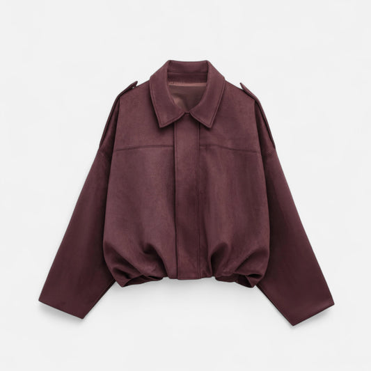 Velclairemode | Veste Femme Suédine Ample – Douceur Tactile & Allure Décontractée
