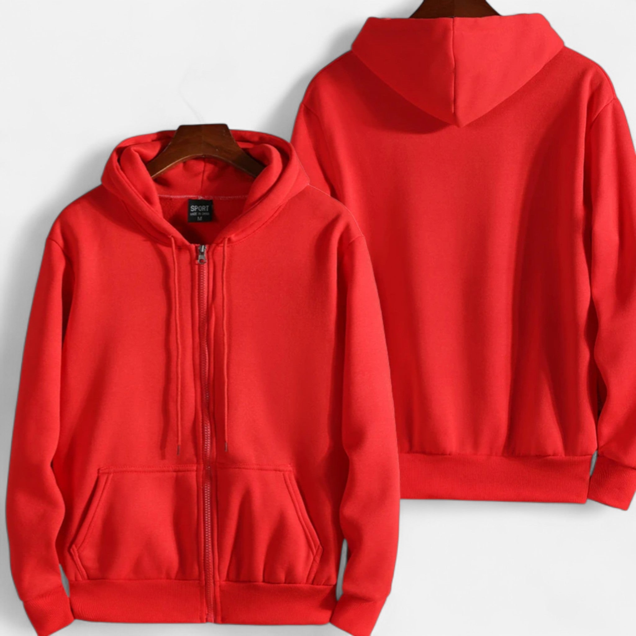 Velclairemode | Sweat Zippé à Capuche Unisexe – Confort Minimaliste & Style Urbain