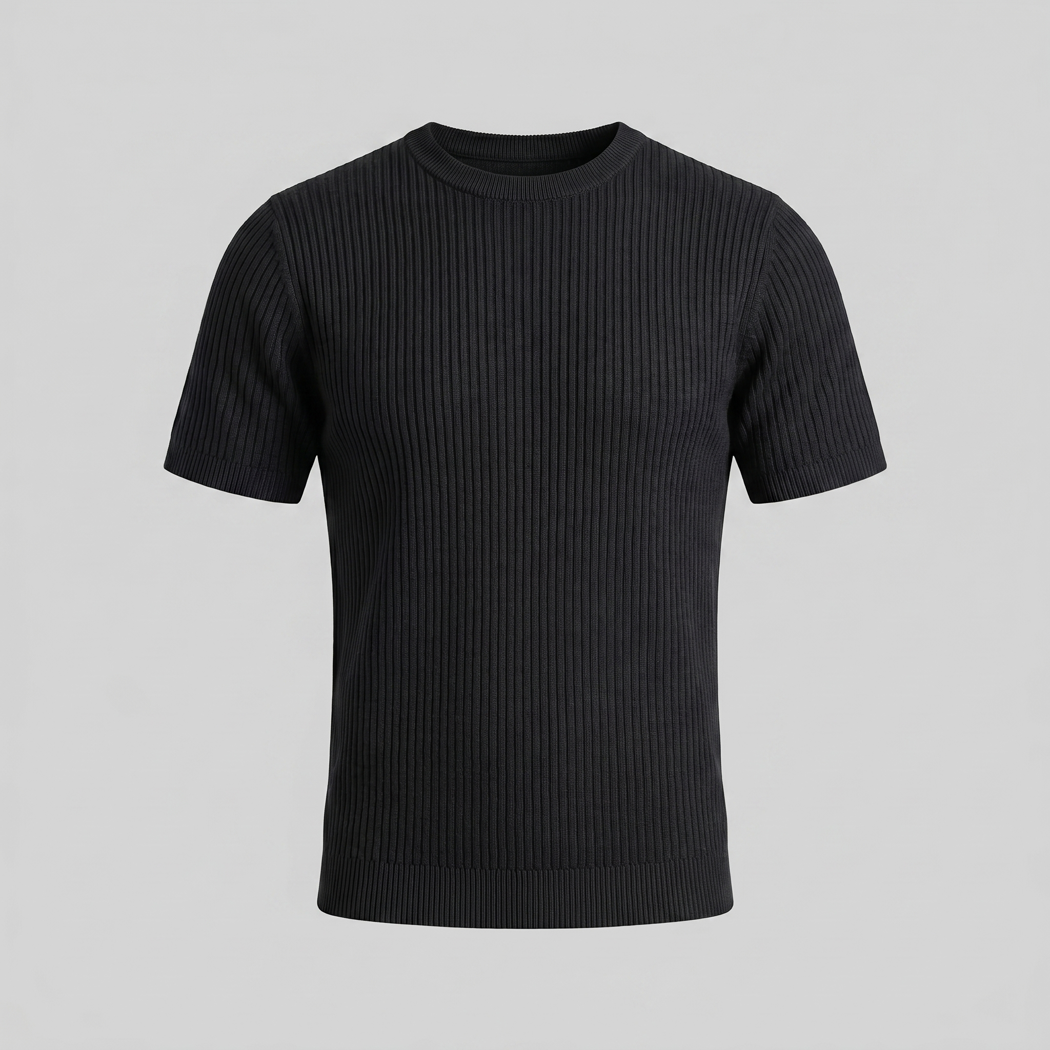Camiseta de punto fino con cuello redondo