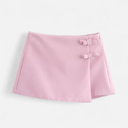 Velclairemode | Jupe Mini Femme Rose & Blanche – Élégance Fraîche et Allure Graphique