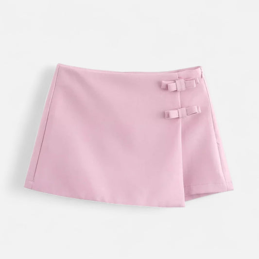 Velclairemode | Jupe Mini Femme Rose & Blanche – Élégance Fraîche et Allure Graphique