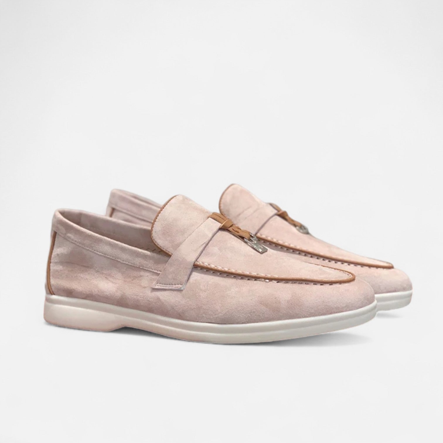 Velclairemode| Men's Premium Suede Leather Loafers - Flat Sole, Summer Slip-On Style