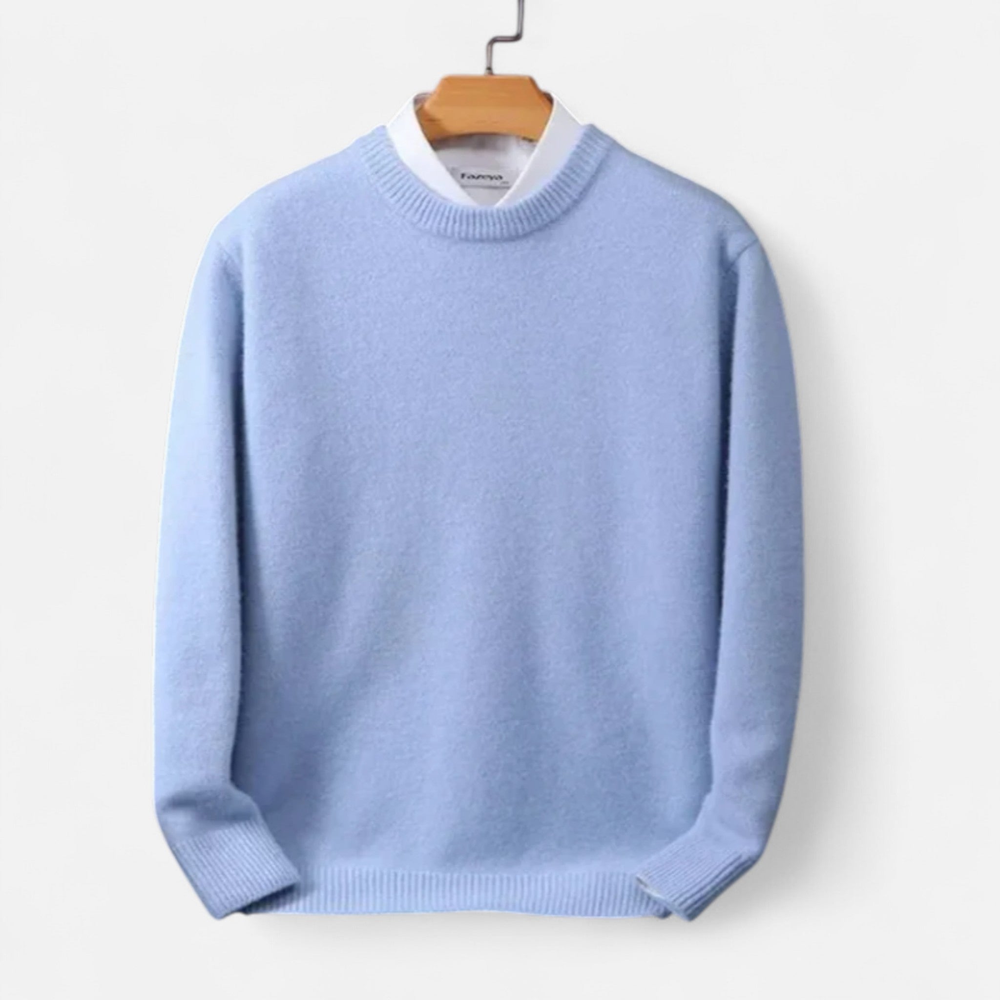 Velclairemode | Pull Homme Col Rond en Cachemire – Luxe Discret & Confort Absolu