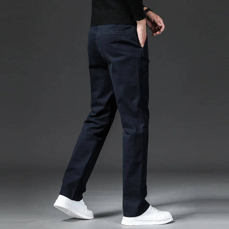 Homme Chino Casual Slim Stretch Confortable Élastique Taille Souple Quotidien