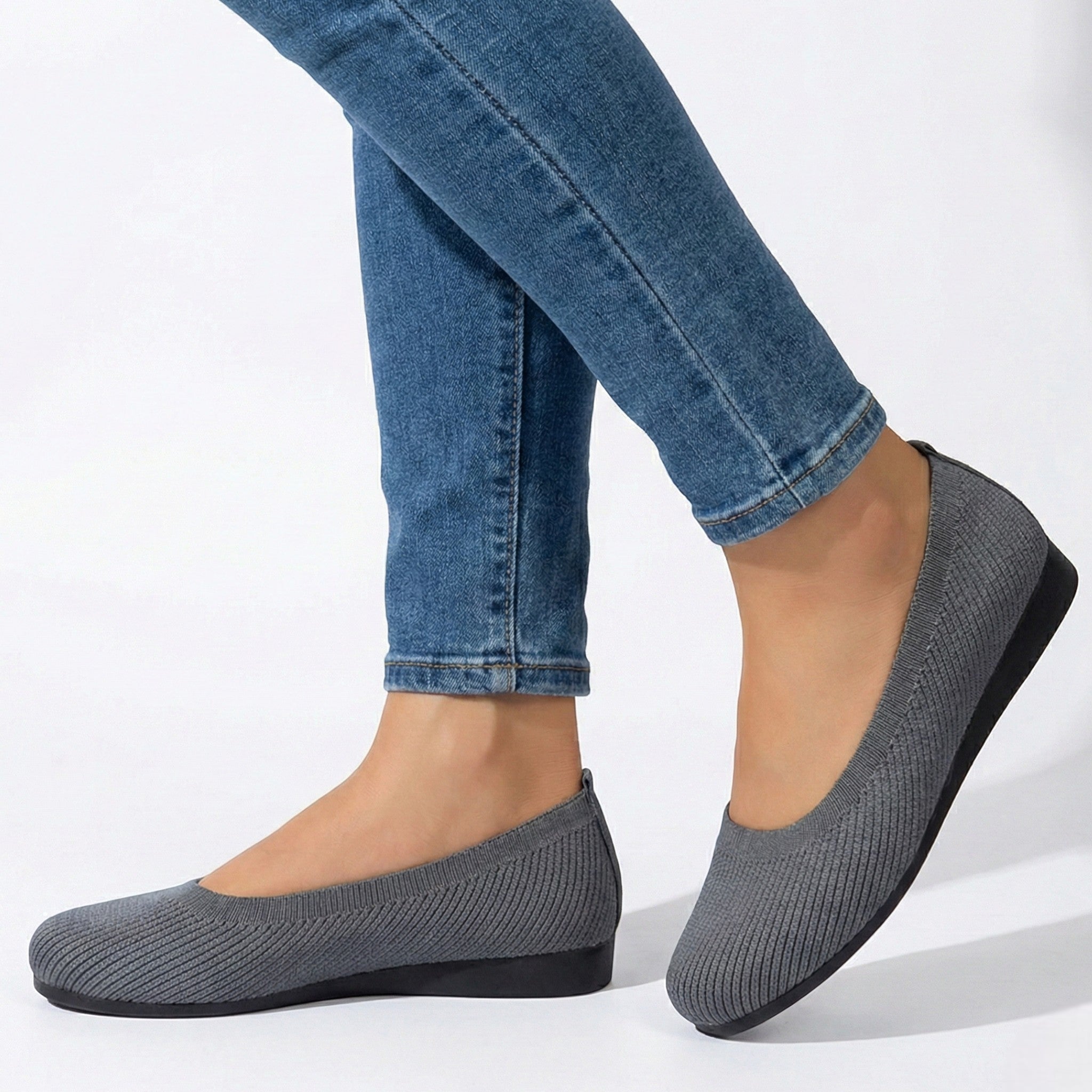 Chaussures Ballerines en Maille Respirante pour Femme avec Semelle Souple