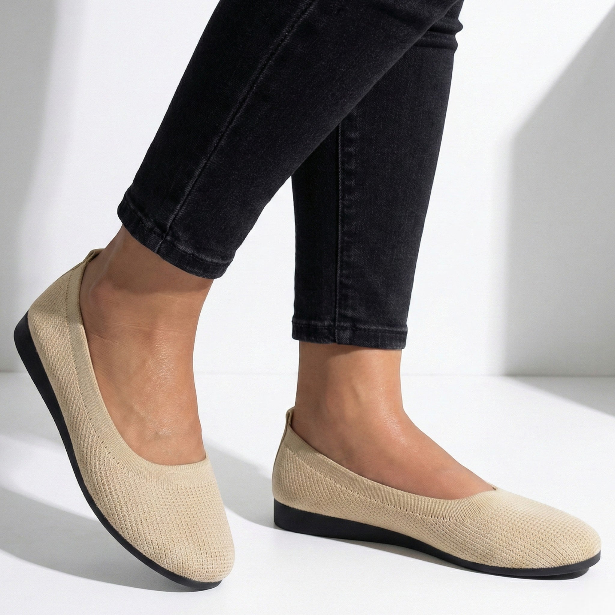 Chaussures Ballerines en Maille Respirante pour Femme avec Semelle Souple