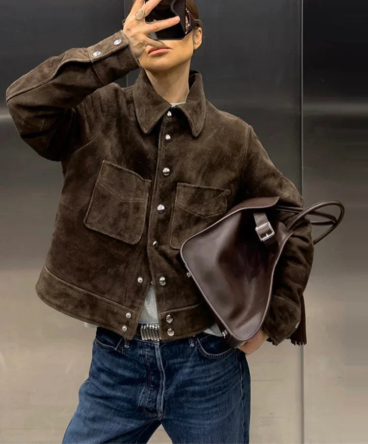 Damejakke Casual med lommer og knapper, elegant stil, moderne komfort til hverdag