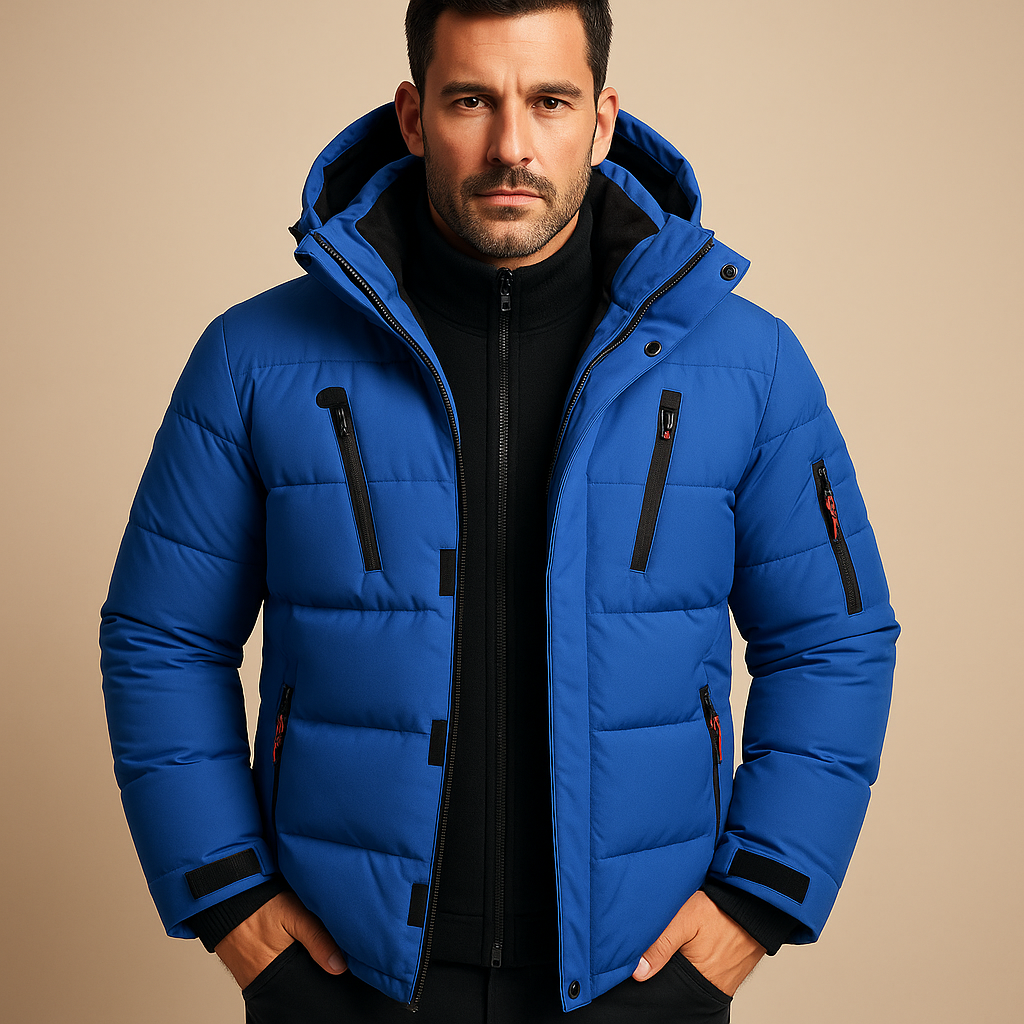 Homme Veste Matelassée Quotidien Doublure Épaisse Fermeture Zippée Polyvalente