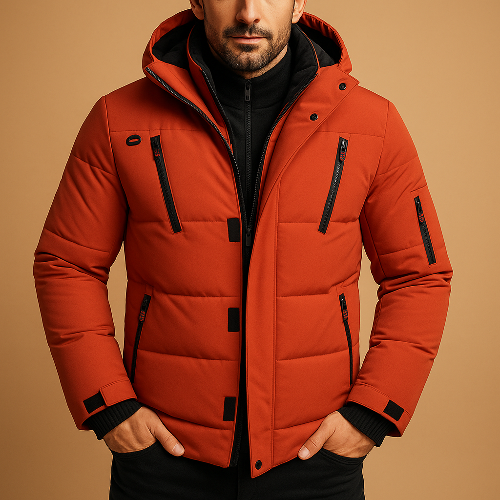 Homme Veste Matelassée Quotidien Doublure Épaisse Fermeture Zippée Polyvalente