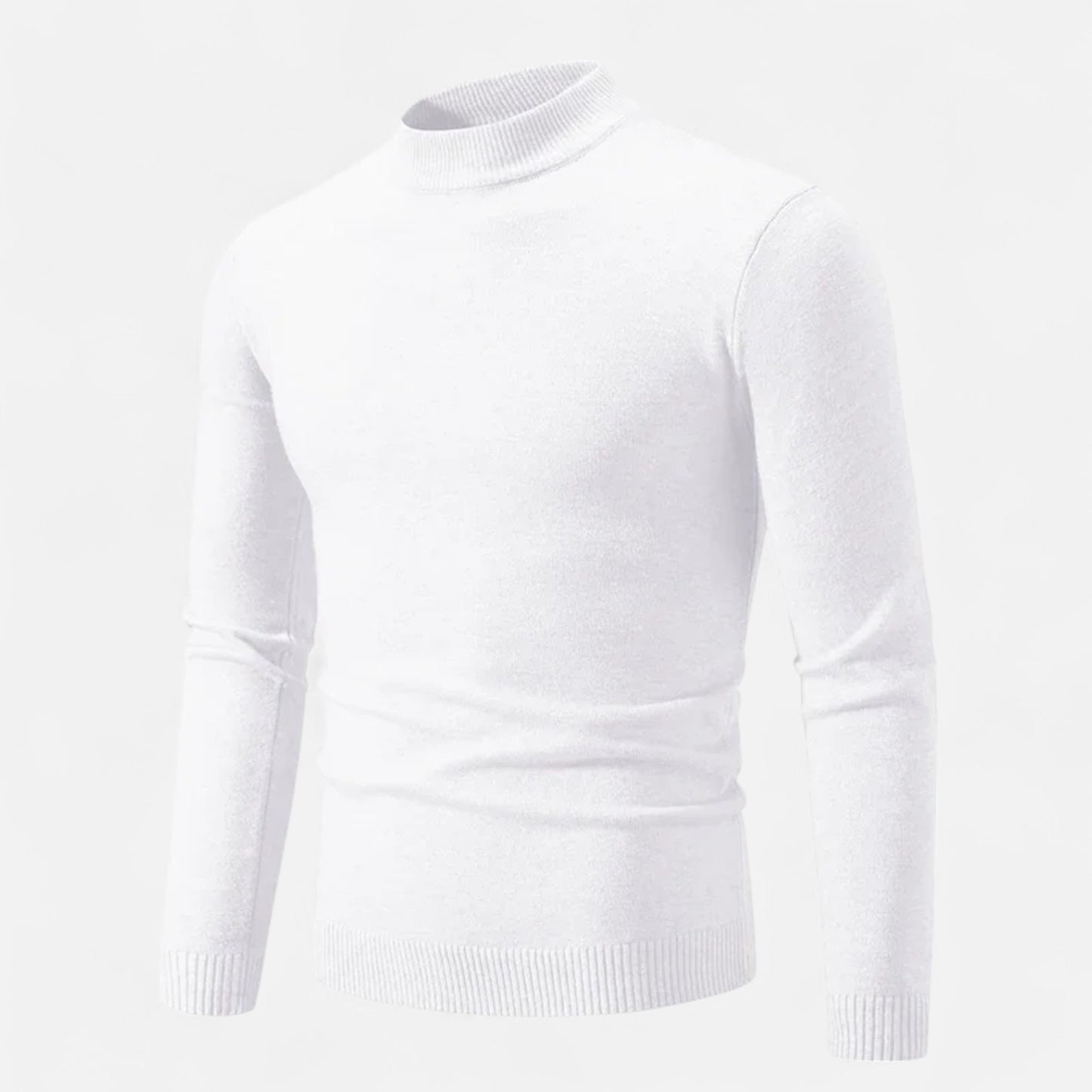 Velclairemode | Pull Homme à Col Semi-Montant – Maille Oversize, Col Élastiqué, Chaleur et Confort Décontracté
