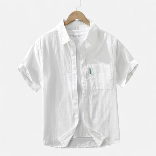 Velclairemode | Chemise Femme Manches Courtes 100 % Coton – Ligne Pure, Confort Naturel