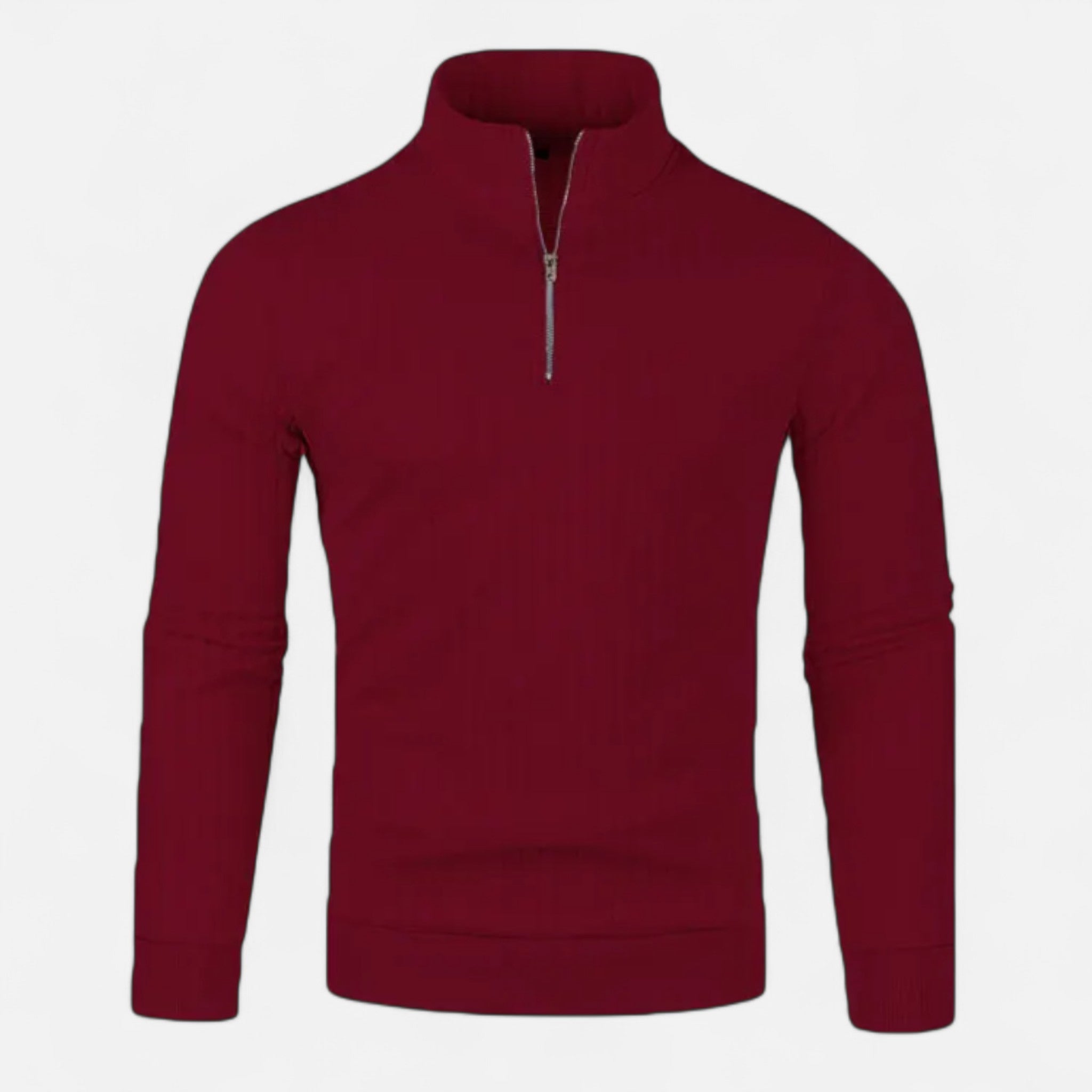 Velclairemode.com | Men's Half-Zip Sweater – Elegant Knit, Controlled Casual Style