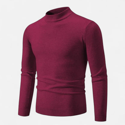 Velclairemode | Pull Homme à Col Semi-Montant – Maille Oversize, Col Élastiqué, Chaleur et Confort Décontracté