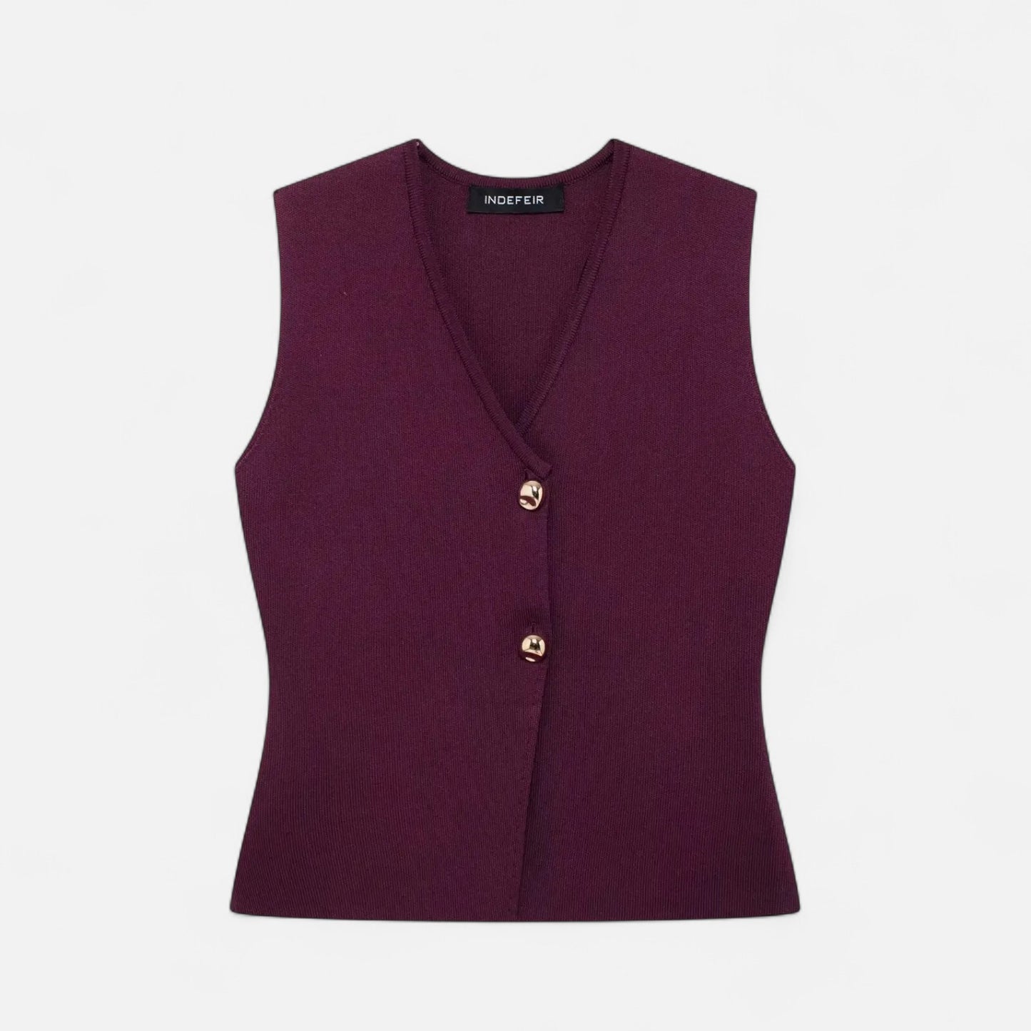 Velclairemode | Ensemble Femme Maille Fine – Débardeur Col V Sans Manches & Jupe Ajustée, Élégance Sculptée